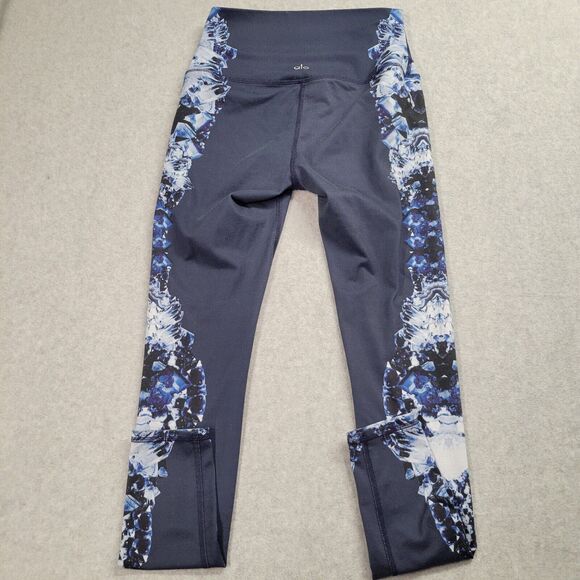 Alo Yoga‎ High Waist Airbrush Legging in Dark Crystal Sky Women's Size XS Blue - Picture 10 of 11